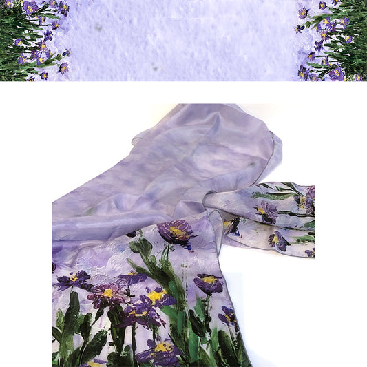 Iris Field - Silk Scarf